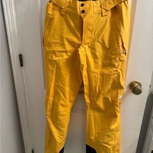 Yellow insulated Orage snow pants women